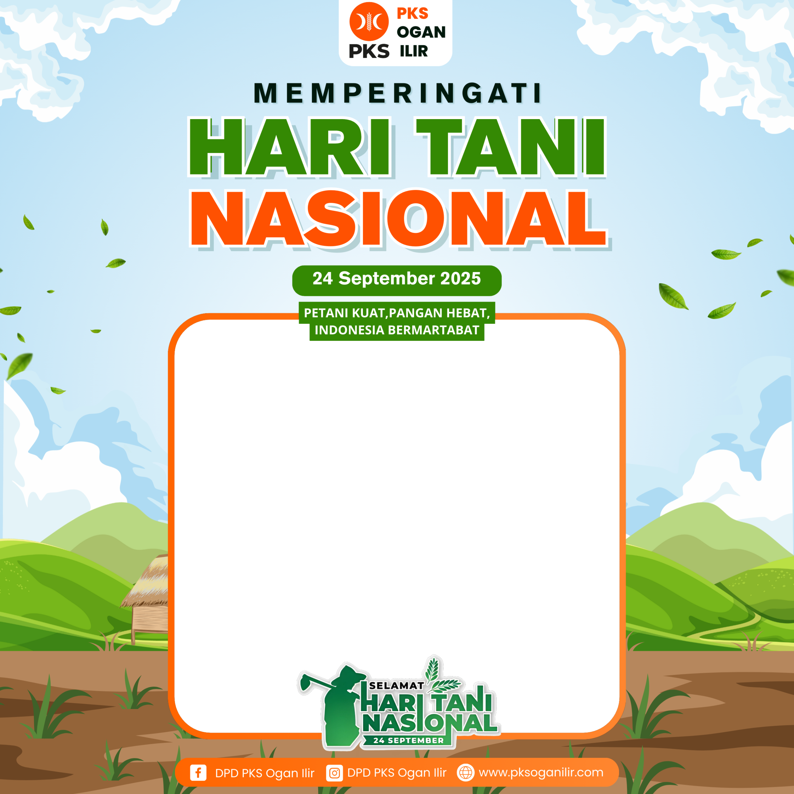 Twibbon Hari Tani DPD PKS OI 2025